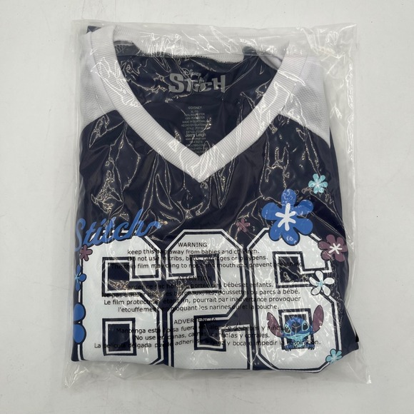 NEW!! Disney Lilo and Stitch Sports Jersey #626 Blue and White - Size: XL/TG - Picture 3 of 7